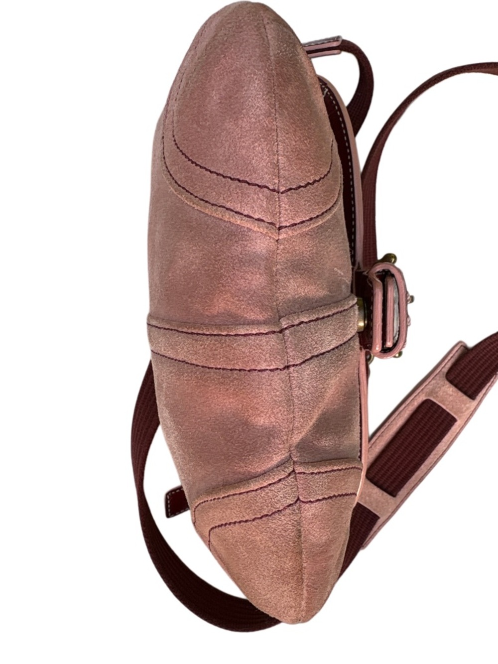 Coach Vintage 2004 Soho Suede Crossbody in Blush with Burgundy Trim 4743 - Picture 5 of 9